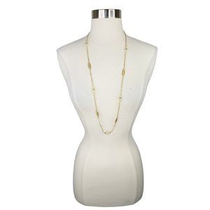 Vintage Monet Golden Pearl Chain Necklace